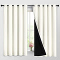 Yakamok 100% Cream Blackout Curtains by Yakamok