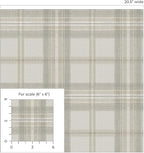 NextWall Harry & Grace Herringbone Plaid Premium Matte Non-Woven Peel and Stick - Image 8