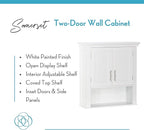 RiverRidge Somerset Two-Door Bathroom and Laundry Wall Mount Storage Medicine - Image 5