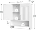 HOOBRO Fluted Bathroom Wall Cabinet, Farmhouse Medicine Cabinet - Image 3