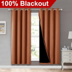 NICETOWN 100% Blackout Window Curtain Panels, Full Light Blocking Drapes - Image 2