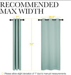 NICETOWN Bedroom Curtain Panels Blackout Draperies, Thermal Insulated Solid - Image 7