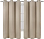 LEMOMO Khaki Thermal Blackout Curtains/38 x 63 Inch/Set of 2 Panels Room - Image 2