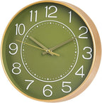 HZDHCLH Modern Wall Clocks Battery Operated, 10 inch Olive Green Clock - Image 7