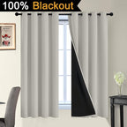 Yakamok Cream Beige 100% Blackout Curtains, Thermal Insulated Total Blackout - Image 7