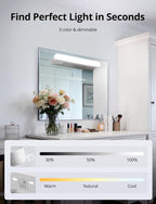Combuh Rechargeable Makeup Light Bar LED Stick on Vanity Lighting - Image 6