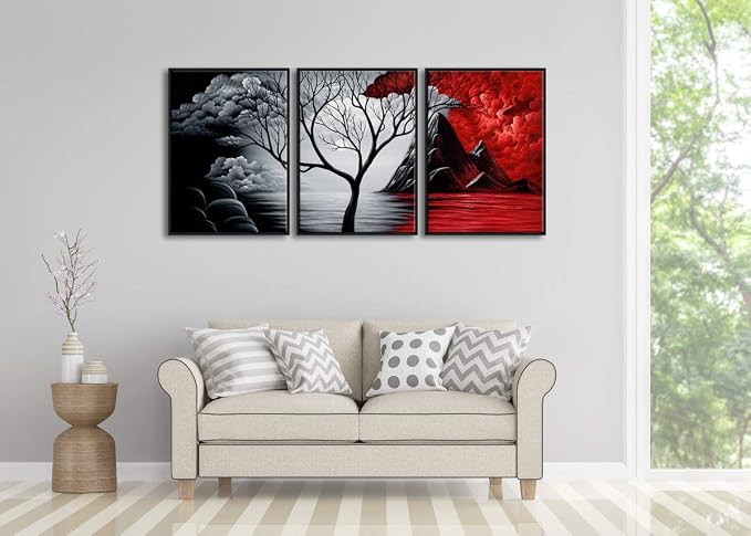 Wieco Art Extra Large Size Framed Canvas Art Prints Wall Art the Cloud Tree - Image 4