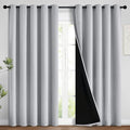 Yakamok 100% Blackout Lined Panels, Room Darkening Thermal Insulated Blackout by Yakamok