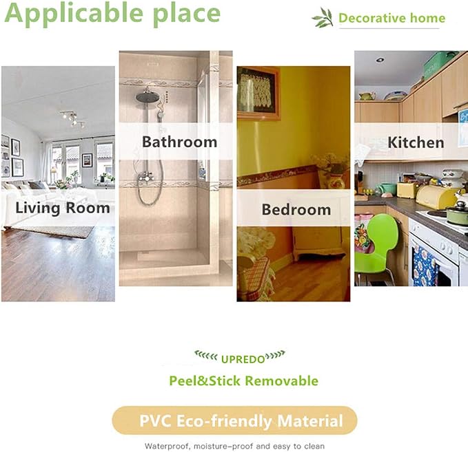 UPREDO 3D Decorative Floral Molding Waterproof Wallpaper Border Peel and Stick - Image 6
