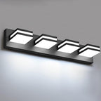 IZORRO LED Modern Bathroom Lights Fixtures, Matte Black Acrylic Wall Lighting by IZORRO