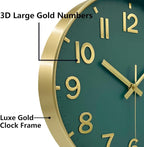 Modern Wall Clock, 10 Inch Digital Wall Clocks Battery Operated, Round Non - Image 7