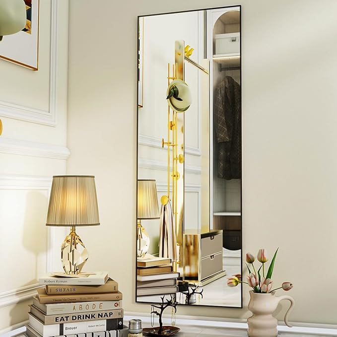 VooBang Mirror Full Length, Aluminum Alloy Frame Full Body Mirror, Standing - Image 2