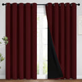 Yakamok 100% Blackout Curtains for Living Room, Noise Reducing Drapes, Thermal by Yakamok