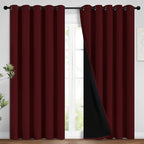 Yakamok 100% Blackout Curtains for Living Room, Noise Reducing Drapes, Thermal by Yakamok