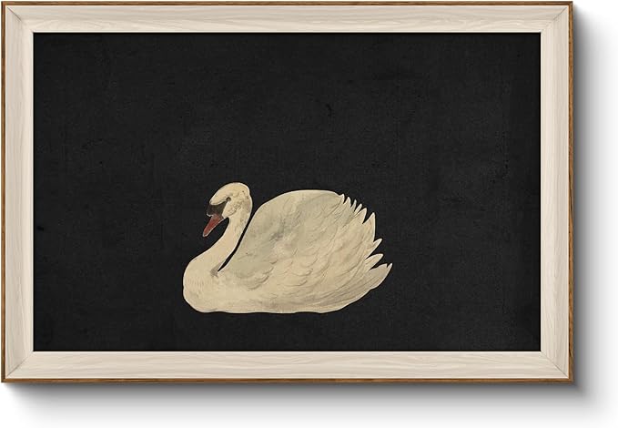 VIYYIEA Framed Wall Art for Living Room, Swan Art Canvas Prints, Vintage Home by VIYYIEAART