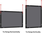 KOCUUY Black Square Mirror, Large Black Wall Mounted Mirror, Metal Framed Mirror - Image 9