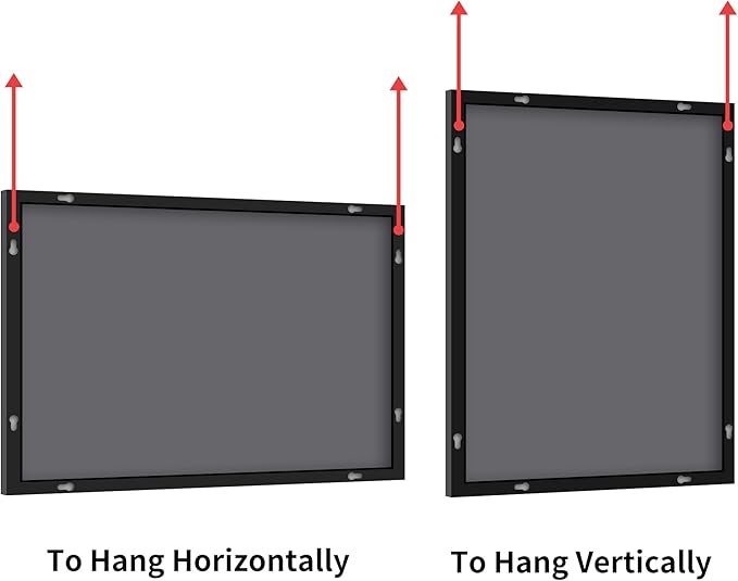KOCUUY Black Square Mirror, Large Black Wall Mounted Mirror, Metal Framed Mirror - Image 9
