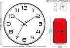 8 Inch Modern Wall Clocks Battery Operated - Image 3
