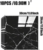 Chejiaye 10pcs Marble Peel and Stick Backsplash Waterproof Washroom Wall Panels - Image 4