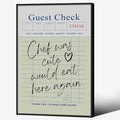 Black Framed Wall Art Posters Trendy Kitchen Guest Check Prints Chef Was Cute by PDFI