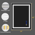 42"x24" LED Bathroom Mirror - Image 9
