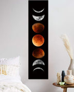 Ohhvvow Moon Phase Wall Art Painting, 47L x 11.8W Black and Tawny Modern - Image 3