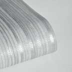 Tempaper Textured Metallic Silver Faux Grasscloth Removable Peel and Stick - Image 8