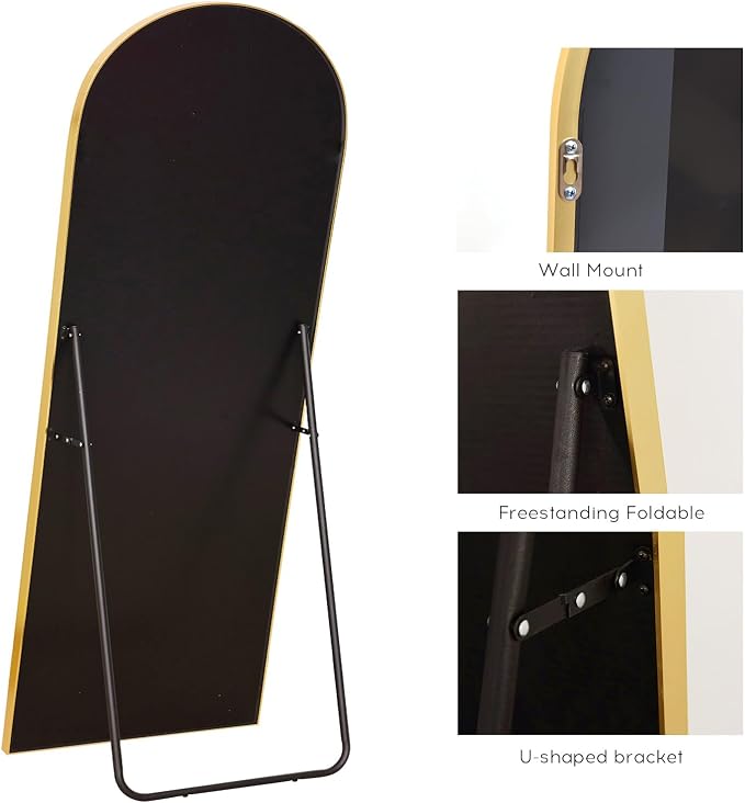 Floor Mirror, Oversized Full Length Mirror, Arched Mirror, Large Standing Mirror - Image 4
