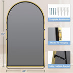 Large Mirror Full Length 76"X44", Oversized Arched Floor Mirror - Image 7