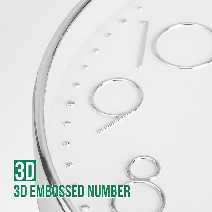 Wall Clock Non-Ticking Silent Modern Simple Style Round Decor Clock - Image 6