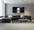 Cao Gen Decor Art S06450 Wall Art Canvas Sea White Full Moon in Night Picture - Image 6