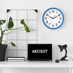AKCISOT Wall Clock 10 Inch Silent Non-Ticking Modern Clocks Battery Operated - Image 3