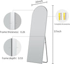 57" x 20" Arched Full Length Mirror - Image 8