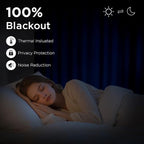 CUCRAF Royal Blue Blackout Curtains Customize, Rod Pocket Room Darkening Curtain - Image 2