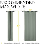 NICETOWN Greyish Green Nursery Essential Thermal Insulated Solid Grommet Top - Image 7