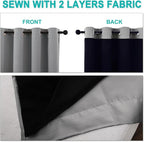 NICETOWN Noise and Lights Block Out Curtains, Thermal Insulated 100% Blackout - Image 5