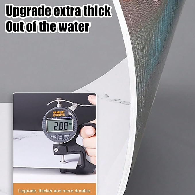 Chejiaye 10pcs Marble Peel and Stick Waterproof Wall Panels, Heat-Resistant - Image 5