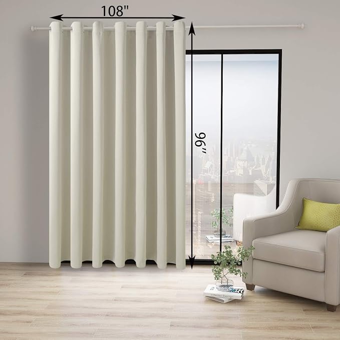 BONZER Room Divider Blackout Curtain Wide Room Darkening Total Privacy Wall - Image 4