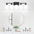 Indoi 5-Light Black Bathroom Vanity Light Fixture - Image 7