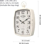 Menterry Large Retro Rectangle Wall Clock, Battery Operated Silent Decor Wall - Image 3