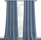NICETOWN Stone Blue Room Darkening Curtain Panels 108" Length - Image 2