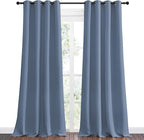 NICETOWN Stone Blue Room Darkening Curtain Panels 120" Length - Image 2