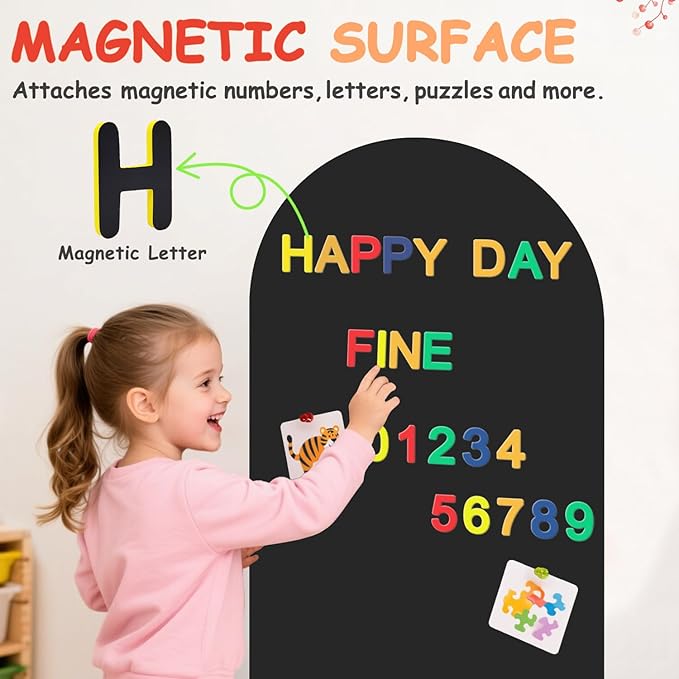 Magnetic Wall Decal for Kids 39.3x17.5 Inches Black Magnetic Wall Decal Arch - Image 4