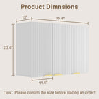 ChooChoo 3-Door Bathroom Wall Cabinet, Fluted Kitchen Wall Cabinet - Image 3