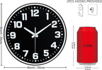 Wall Clock, 8inch Modern Silent Non-Ticking Wall Clocks Battery Operated - Image 3