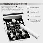 Vintage Black and White Canvas Wall Art Trendy Women Drink Cocktail Posters - Image 2