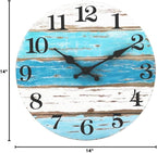 CHYLIN Nautical 14 Inch Wall Clock, Silent Sweep Movement, Good Gift - Image 10