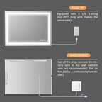 32x24 inch Wall Mounted LED Bathroom Mirror - Image 6
