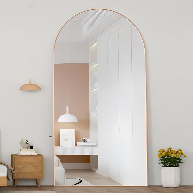 Arched Full Length Mirror Standing Mirror - Image 6