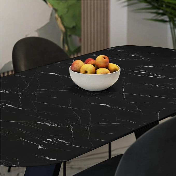 Abyssaly Black Marble Contact Paper Peel and Stick Countertops Waterproof Matte - Image 4